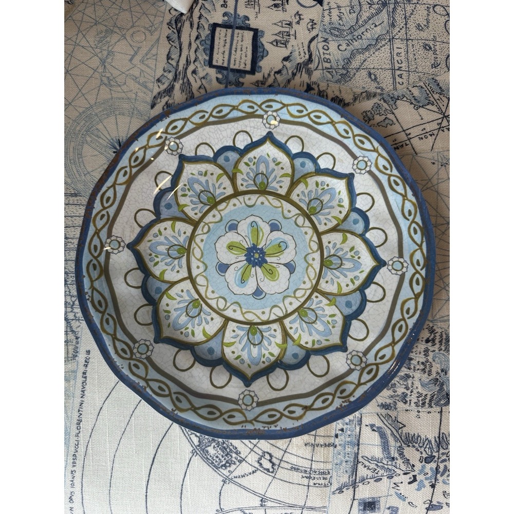 Rústico Melamine Luncheon Salad Plates‎ Set Of 7